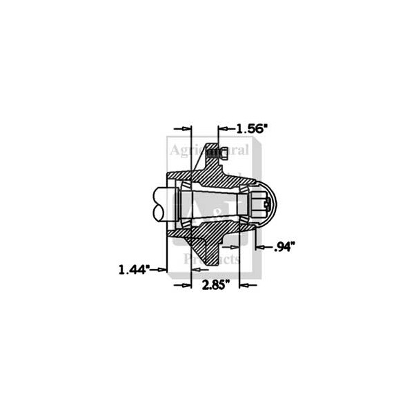 Hub & Spindle Assy. (6 Bolt) 21" x10" x5"